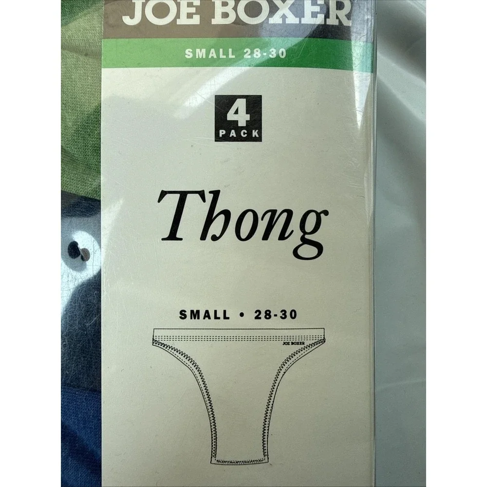 Joe Boxer NWT Men's 4 Pack Size S 28-30 Thong Briefs Underwear NEW Retired Stock